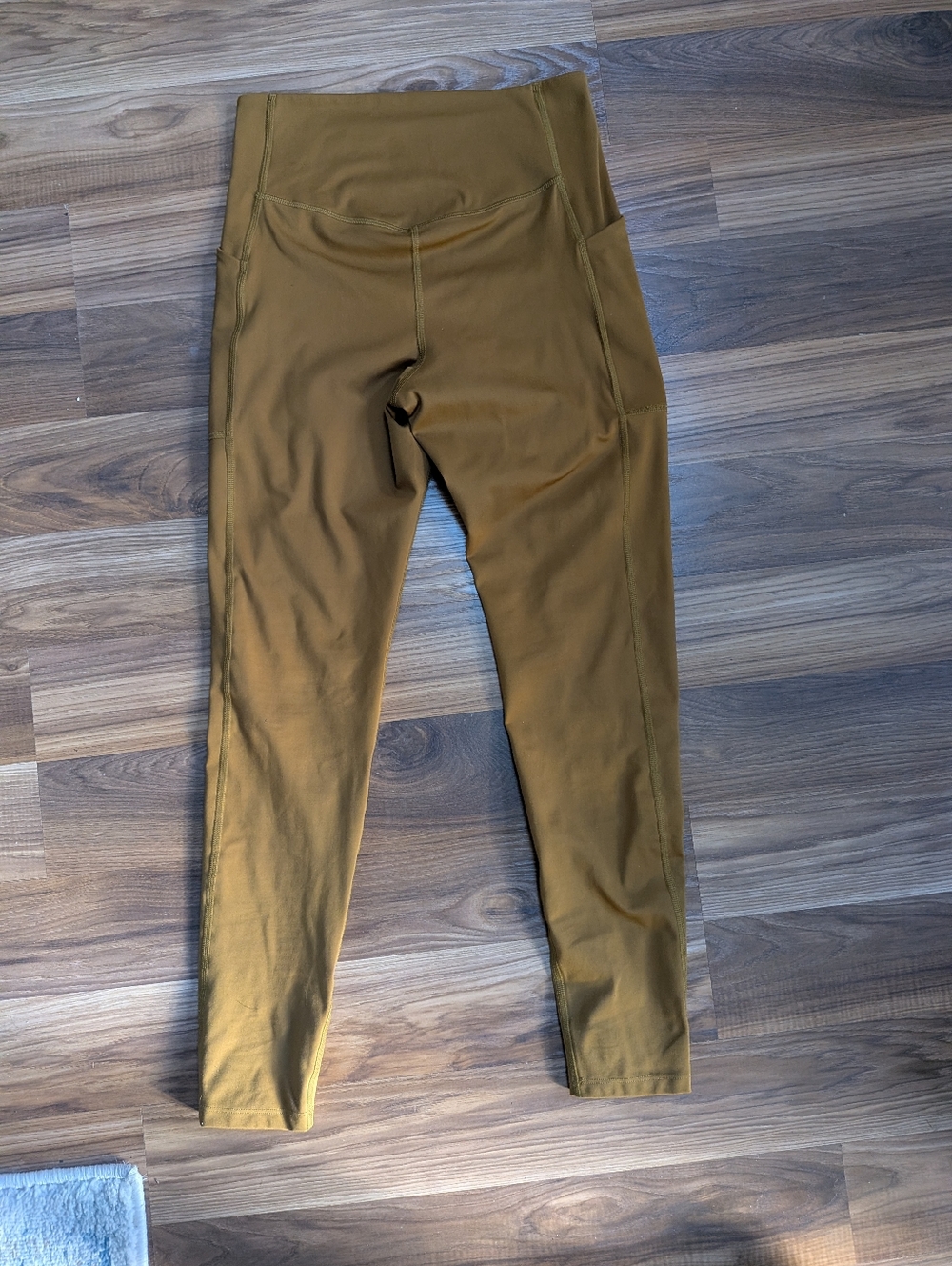 Girlfriend Collective High Rise Golden Brown Leggings With Pockets Size M - Picture 4 of 5